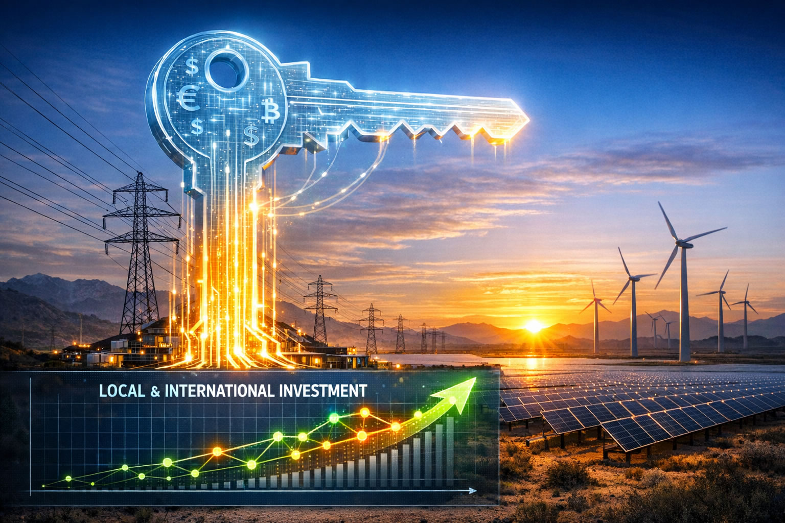 A professional discussing energy infrastructure plans